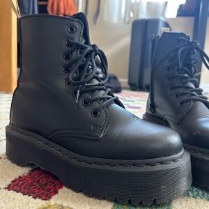 Dr Marten platform combat boots